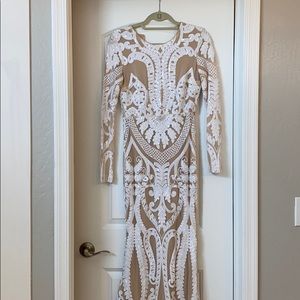 Sequin and mesh wedding/rehearsal dinner dress